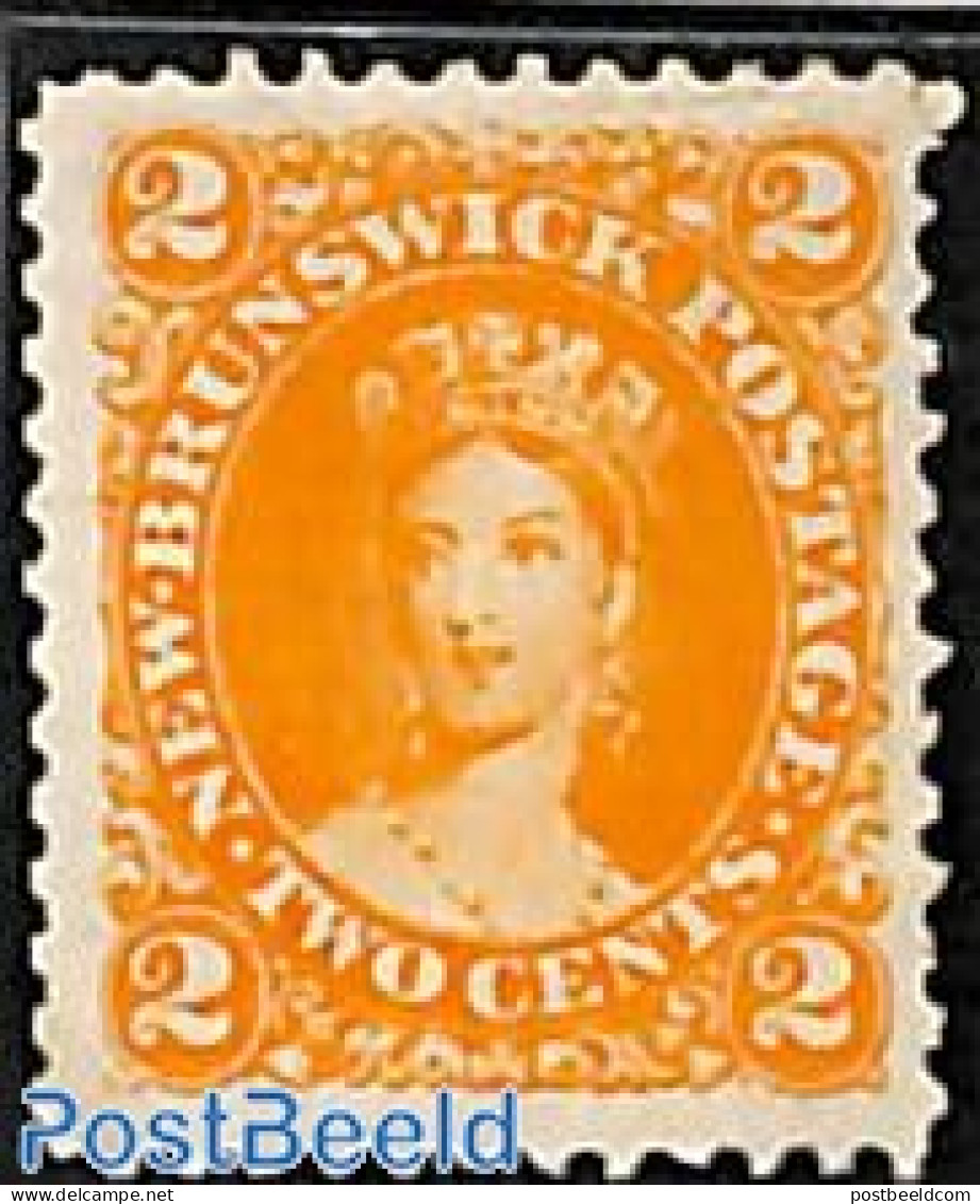 Canada 1860 2c, Orange, Unused Without Gum, Unused (hinged) - Ongebruikt