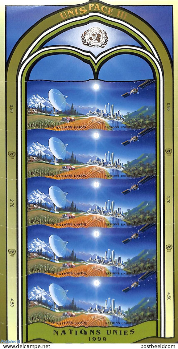 United Nations, Geneva 1999 Unispace M/s, Mint NH, Transport - Space Exploration - Sonstige & Ohne Zuordnung