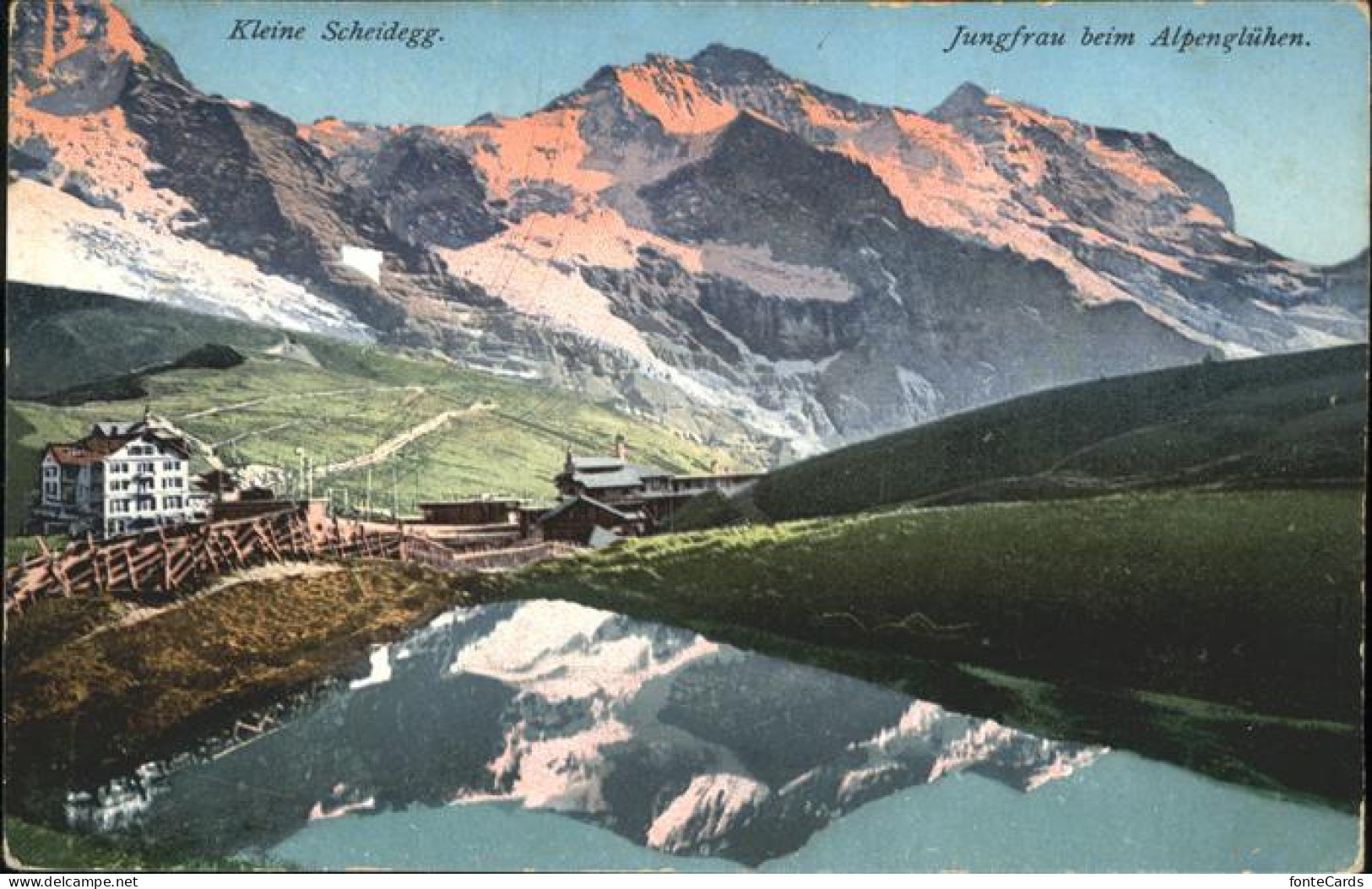 11353432 Grindelwald Kleine Scheidegg Jungfrau Im Alpengluehen See Grindelwald - Sonstige & Ohne Zuordnung