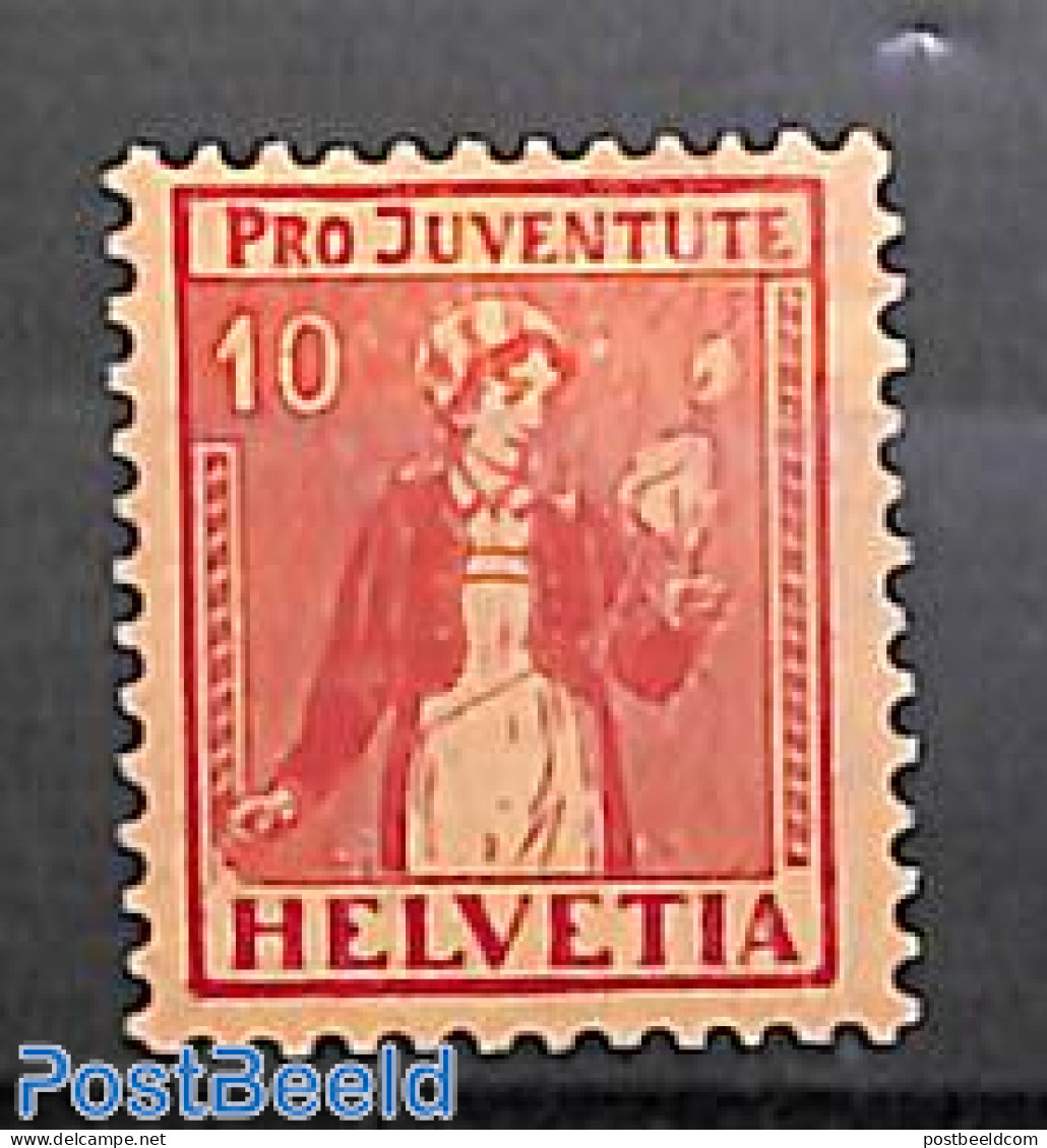 Switzerland 1917 10c, Stamp Out Of Set, Mint NH, Various - Costumes - Nuevos