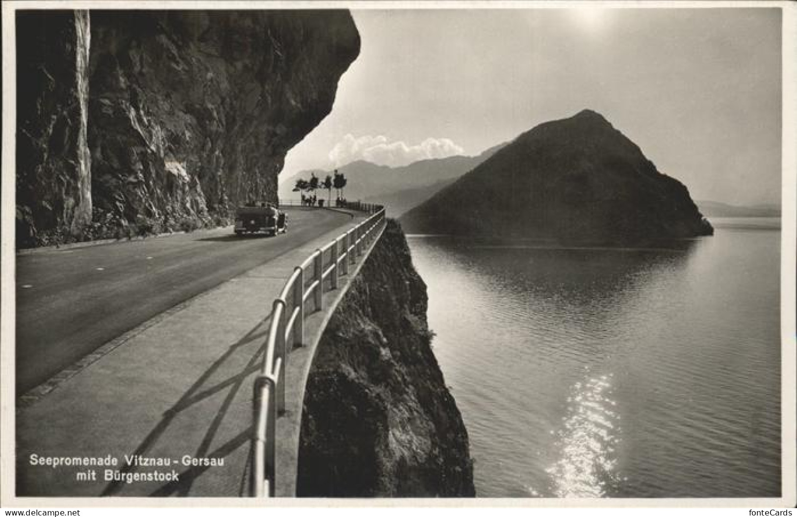 11353401 Vitznau Seepromenade Von Vitznau Nach Gersau Mit Buergenstock Vierwalds - Sonstige & Ohne Zuordnung