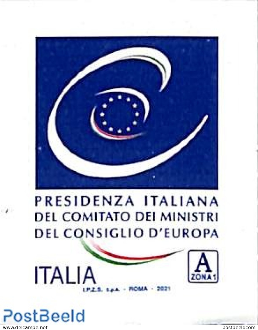 Italy 2021 European Council Chairmanship 1v S-a, Mint NH, History - Europa Hang-on Issues - Autres & Non Classés