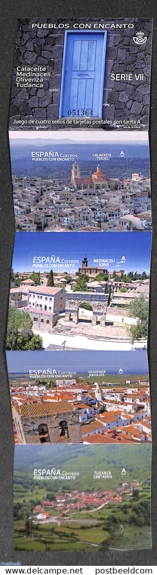 Spain 2022 Charming Villages 4v In Folding Booklet, Mint NH, Stamp Booklets - Neufs