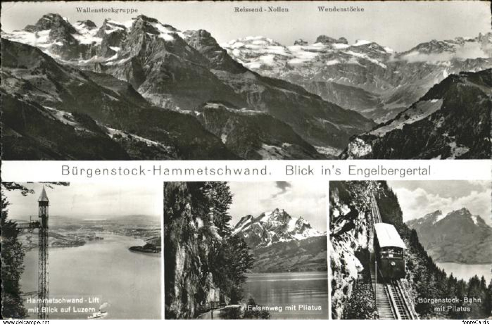 11353388 Buergenstock Hammetschwand Lift Blick Auf Luzern Engelbergertal Felsenw - Sonstige & Ohne Zuordnung