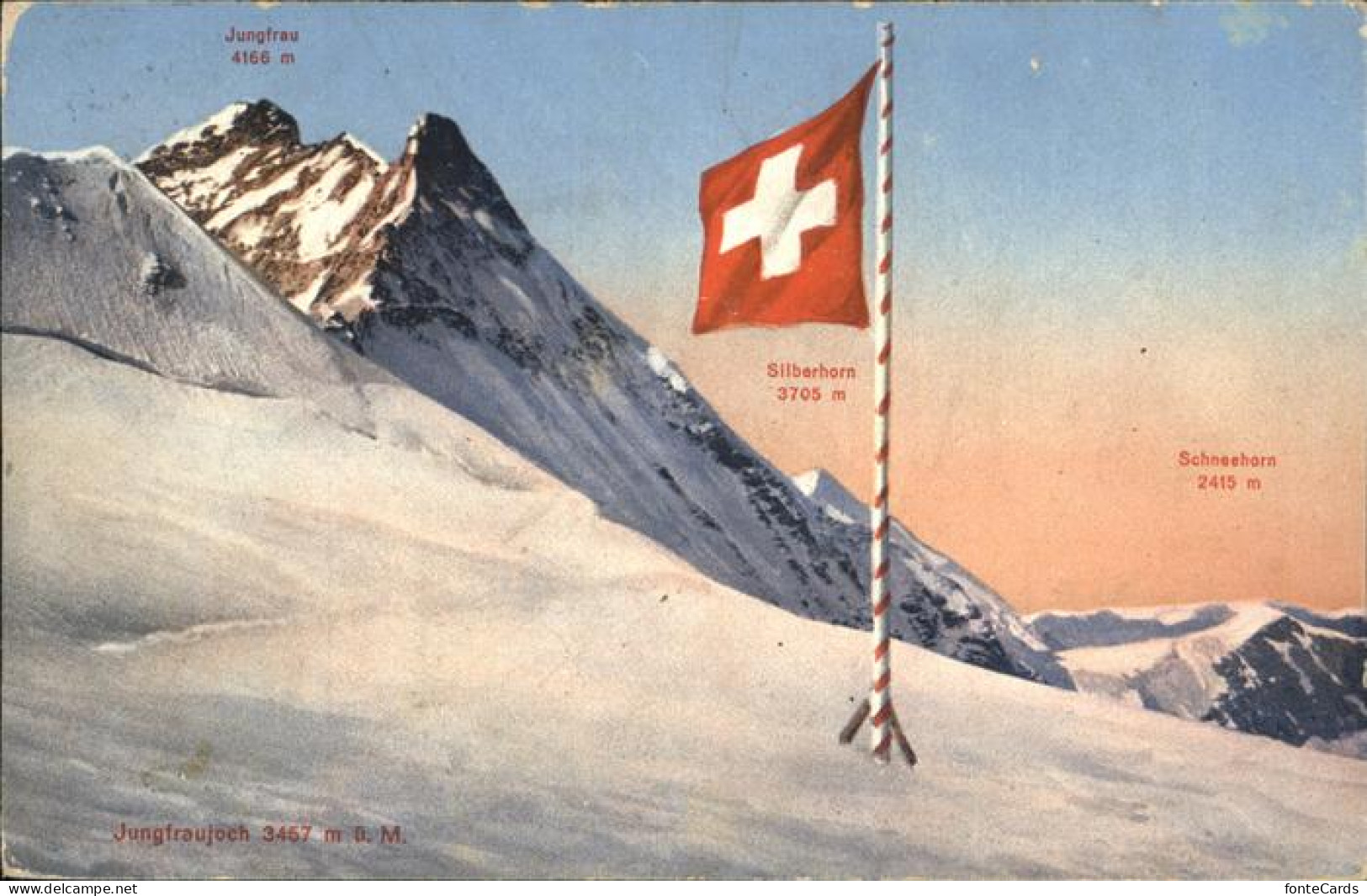 11353387 Jungfraujoch Jungfrau Silberhorn Schneehorn Berner Alpen Jungfraujoch - Andere & Zonder Classificatie