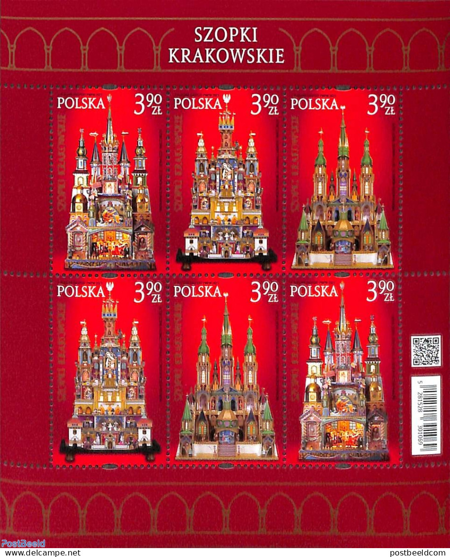 Poland 2023 Cribs From Krakow 6v M/s, Mint NH, Religion - Religion - Unused Stamps