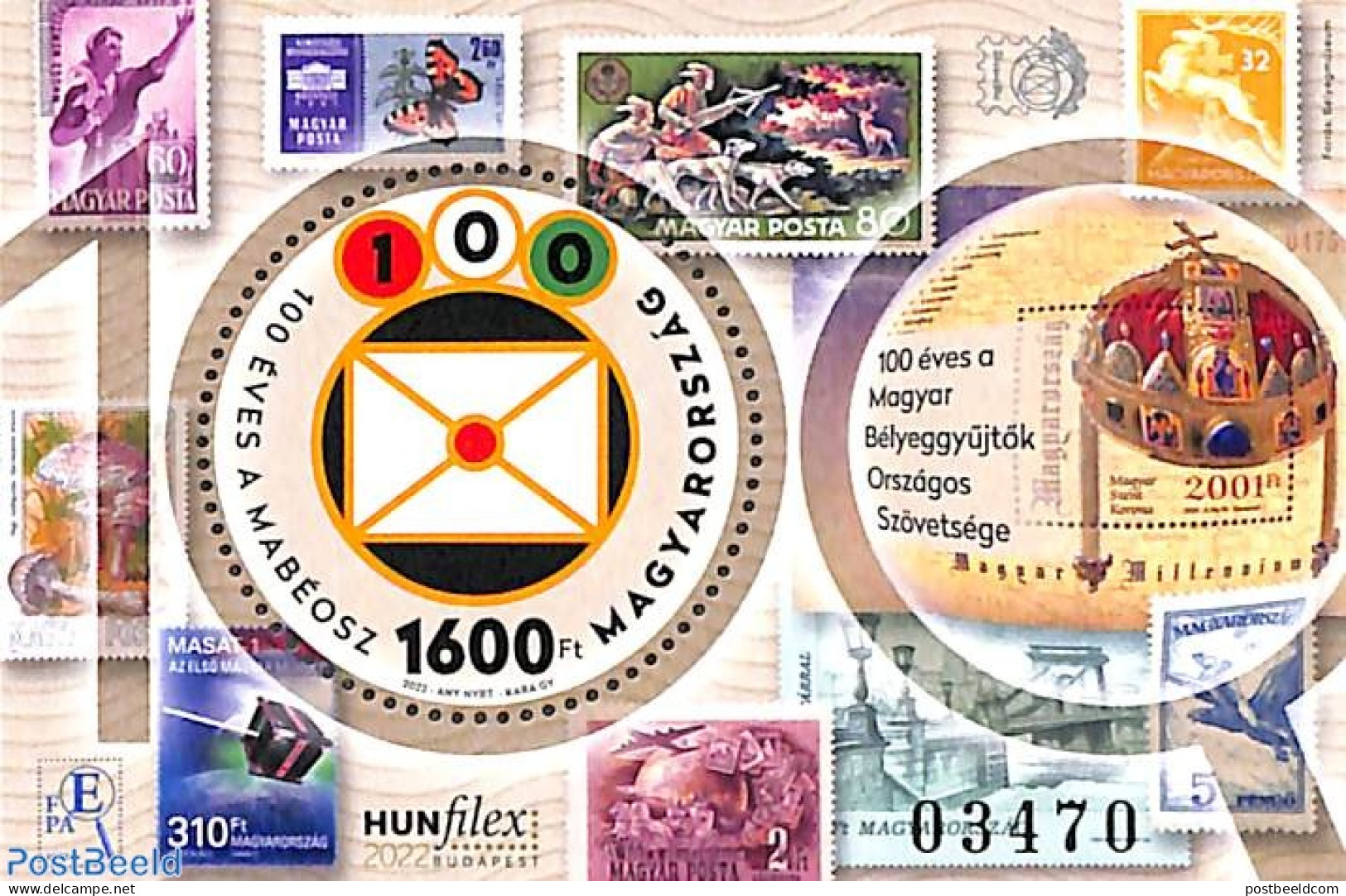 Hungary 2022 Hunfilex S/s, With Black Number, Round Perforation, Mint NH, Nature - Various - Butterflies - Hunting - S.. - Nuovi