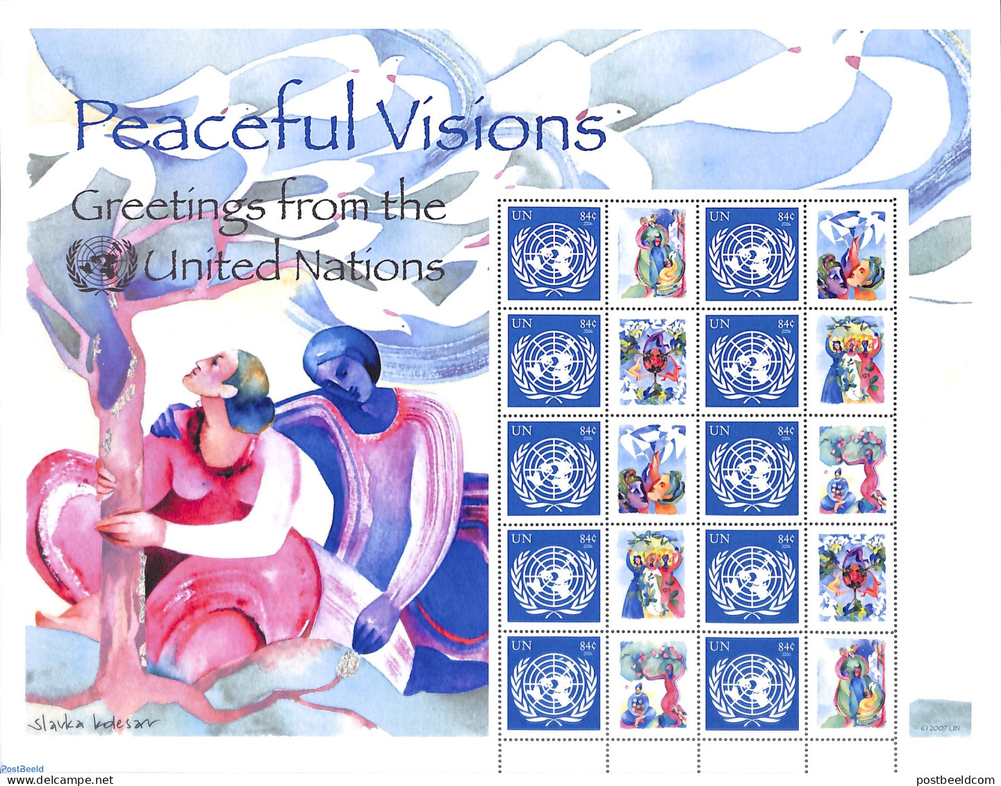 United Nations, New York 2007 Greeting Stamps M/s, Mint NH - Altri & Non Classificati