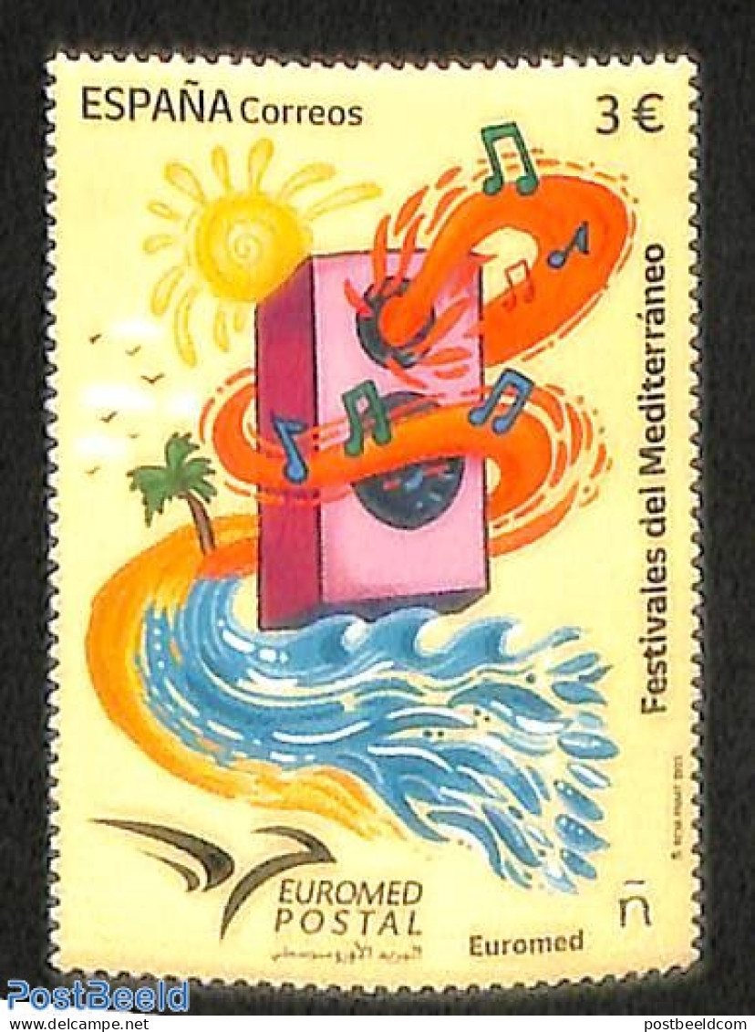 Spain 2023 Mediterranian Festivals 1v, Mint NH, Performance Art - Various - Music - Folklore - Unused Stamps