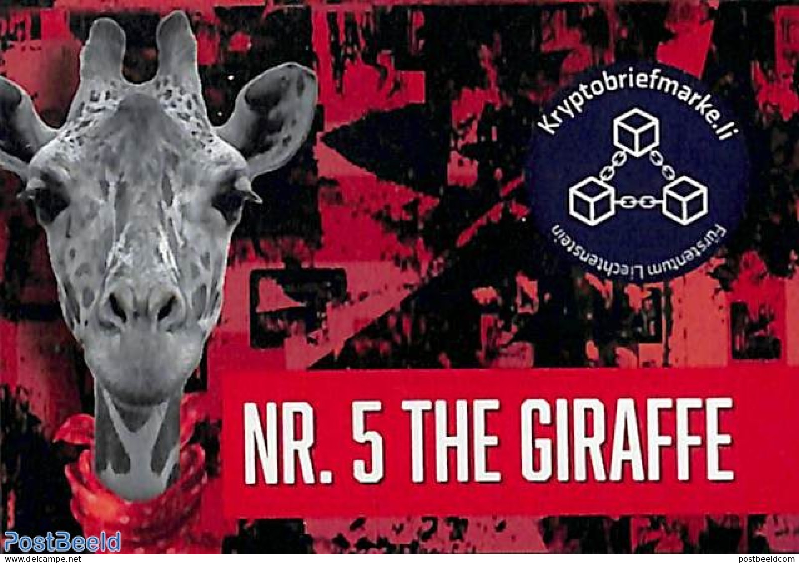 Liechtenstein 2023 Crypto Stamp, THe Giraffe S/s, Mint NH, Nature - Various - Giraffe - Crypto Stamps - Ungebraucht