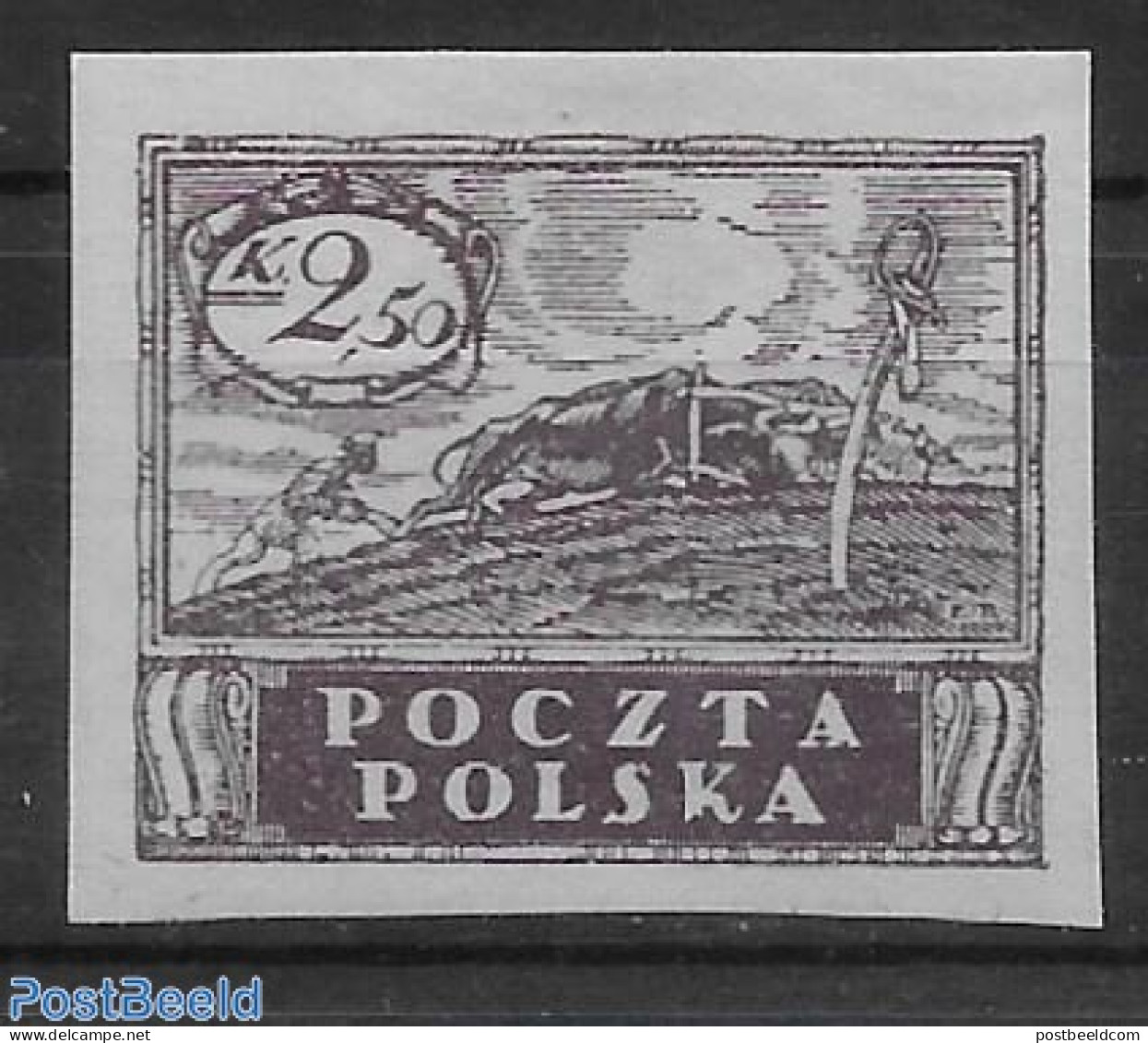 Poland 1919 Stamp Out Of Set. 1 V., Unused (hinged) - Neufs