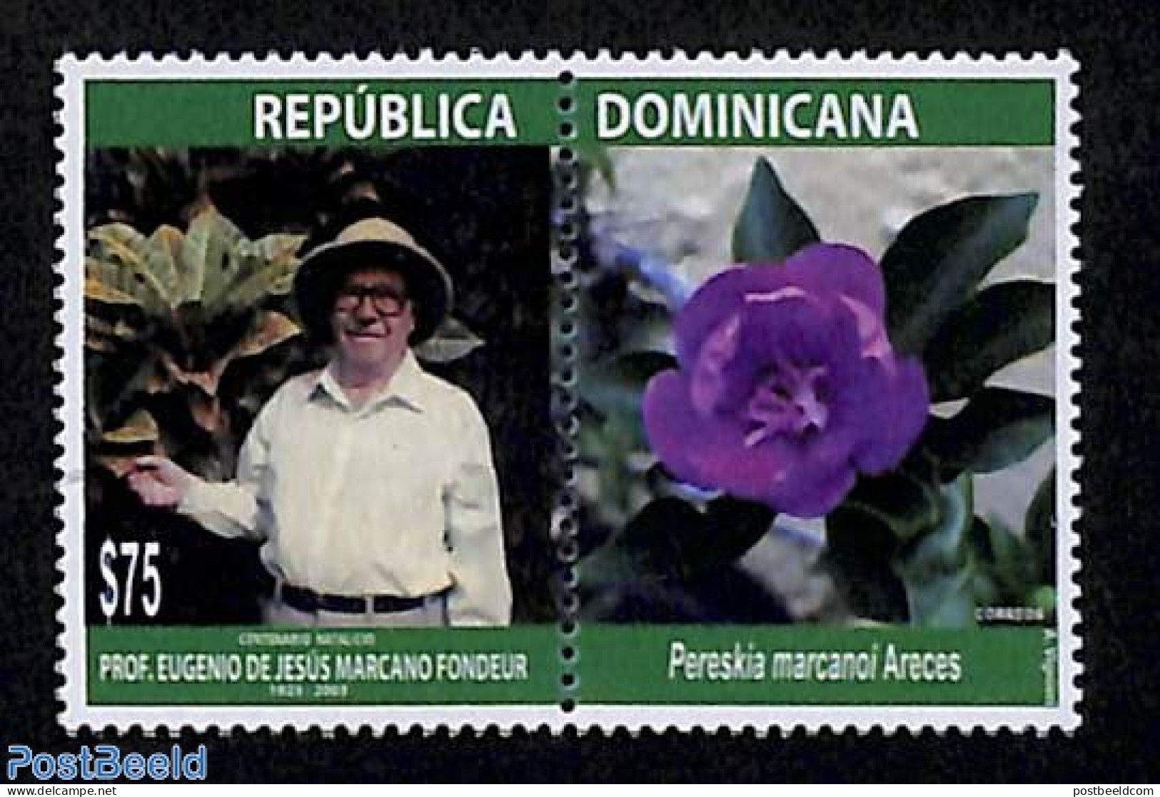 Dominican Republic 2023 Prof. Fondeur 1v+tab, Mint NH, Nature - Flowers & Plants - Altri & Non Classificati