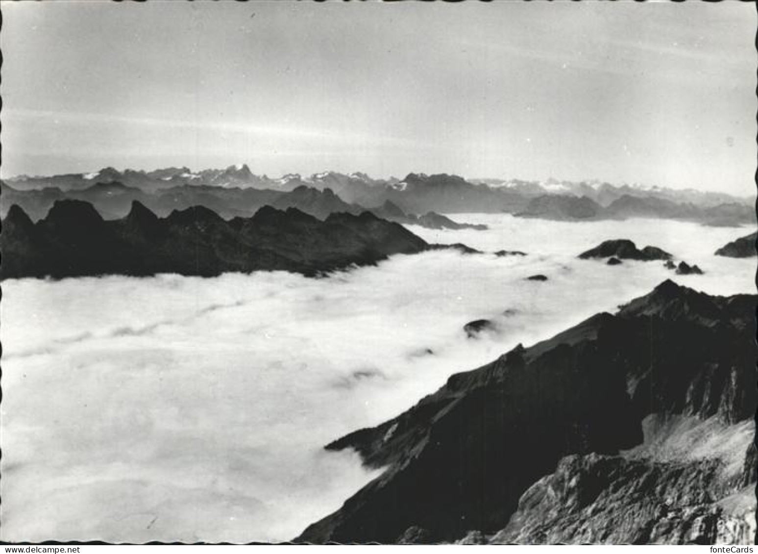 11339364 Appenzell IR Blick Vom Saentis Nach Westen Chuerfirsten Und Toedi Appen - Otros & Sin Clasificación