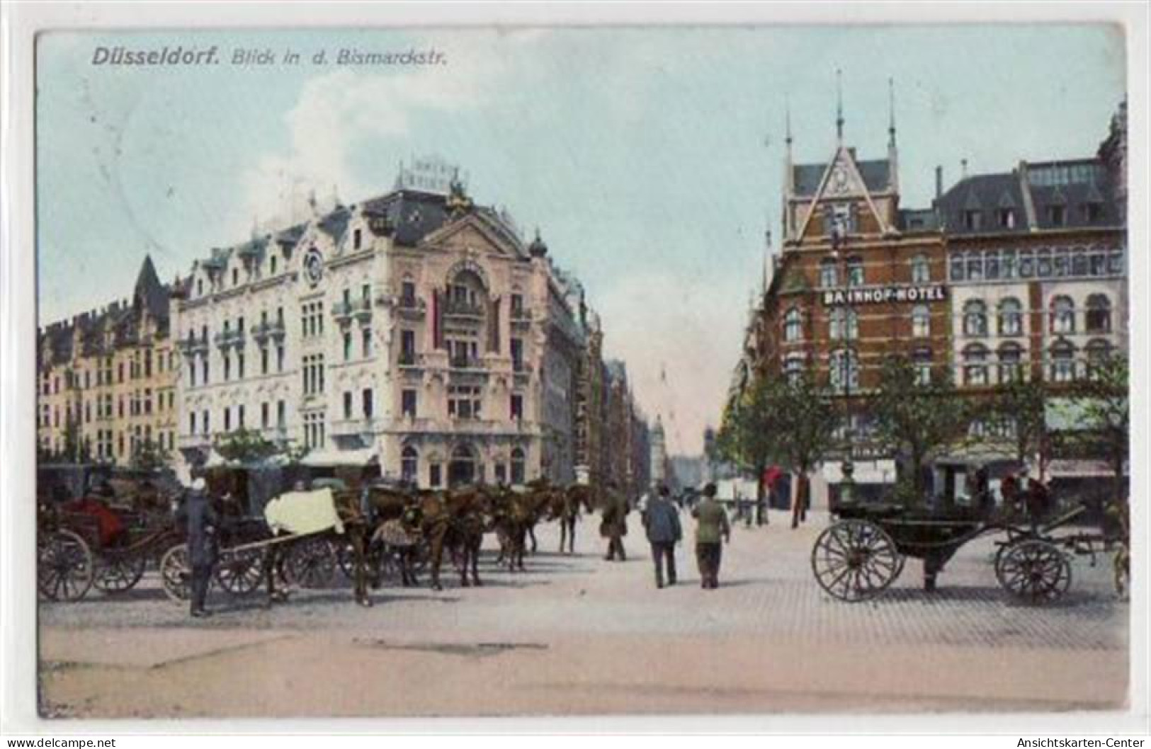 39059108 - Duesseldorf Mit Blick In Die Bismarckstrasse Gelaufen, Mit Marke Und Stempel Von 1912. Leichter Stempeldurch - Duesseldorf