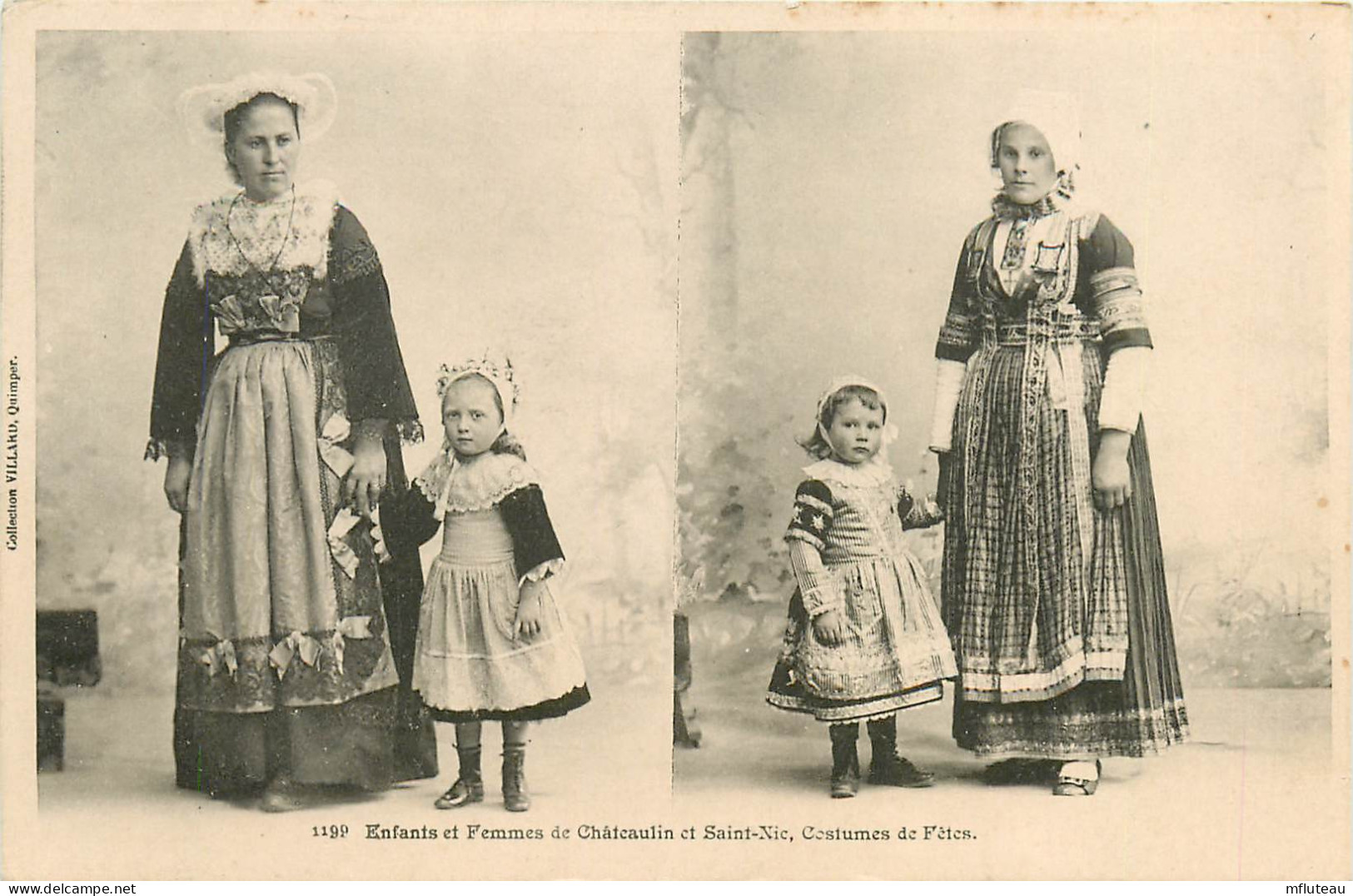 29* BRETAGNE    Enfants Et Femmes De Chateaulin  Et St Nic  RL23,0485 - Costumes