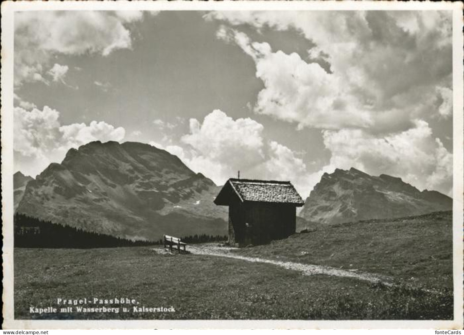 11337664 Pragel Passhoehe Kapelle Mit Wasserberg Und Kaiserstock Pragel - Autres & Non Classés