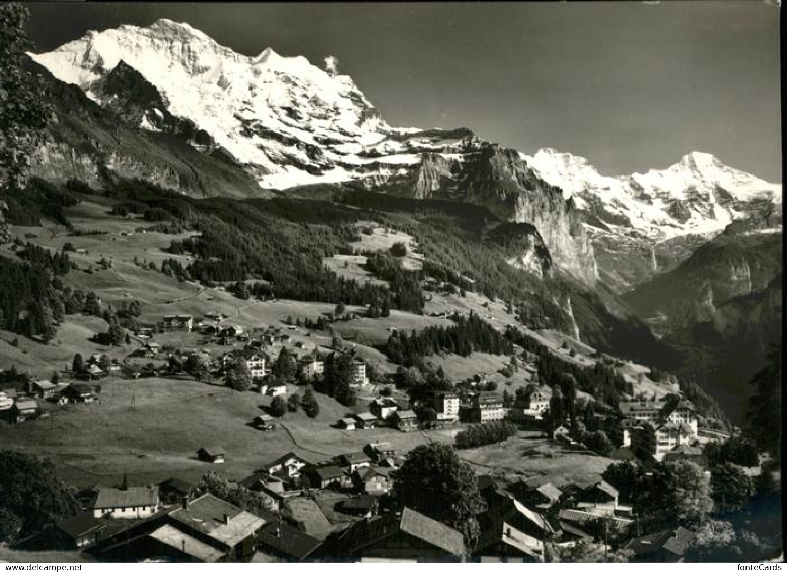 11337655 Wengen BE Mit Jungfrau Und Breithorn Wengen - Other & Unclassified