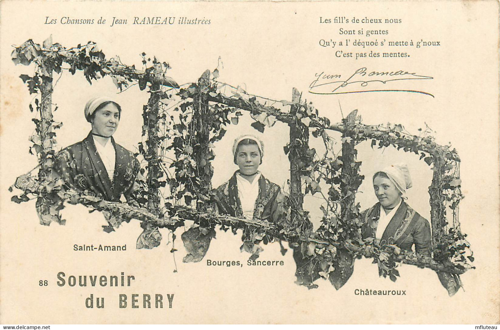 36* BERRY   Chanson Rameau « les Filles De Cheux Nous »    RL23,1416 - Music