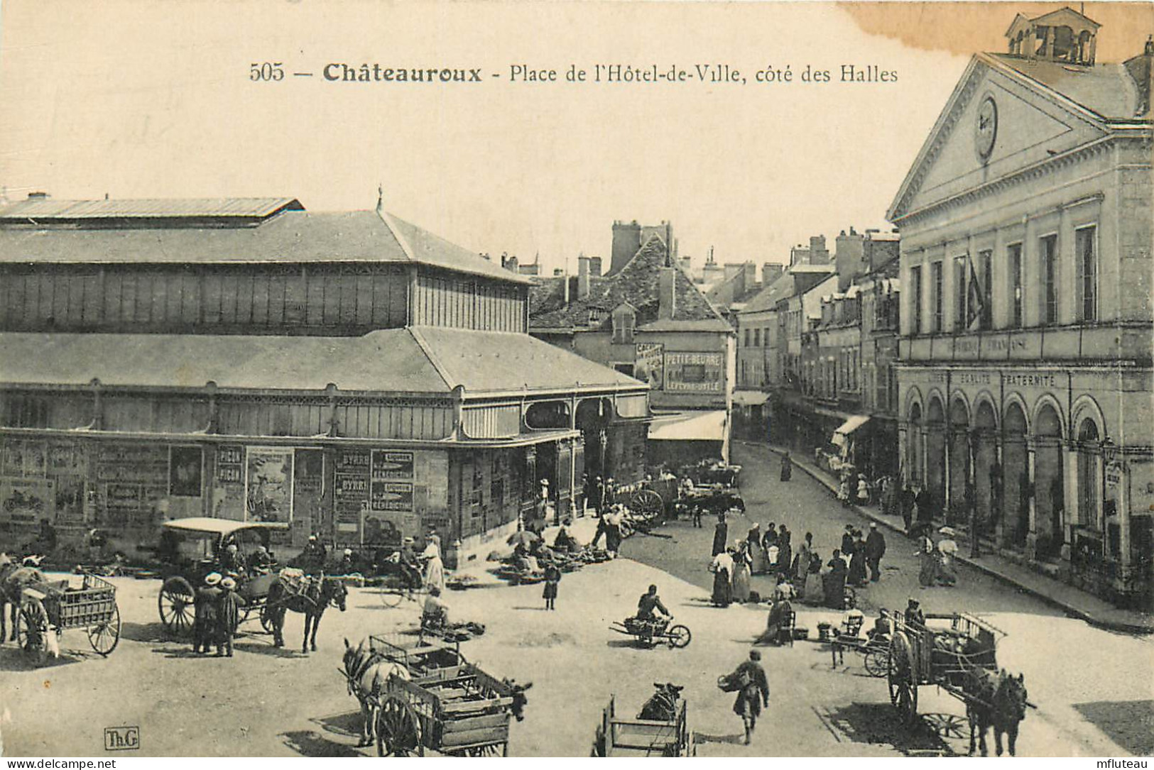 36* CHATEAUROUX   Place De L Hotel De Ville  Cote Des Halles  RL23,1397 - Chateauroux
