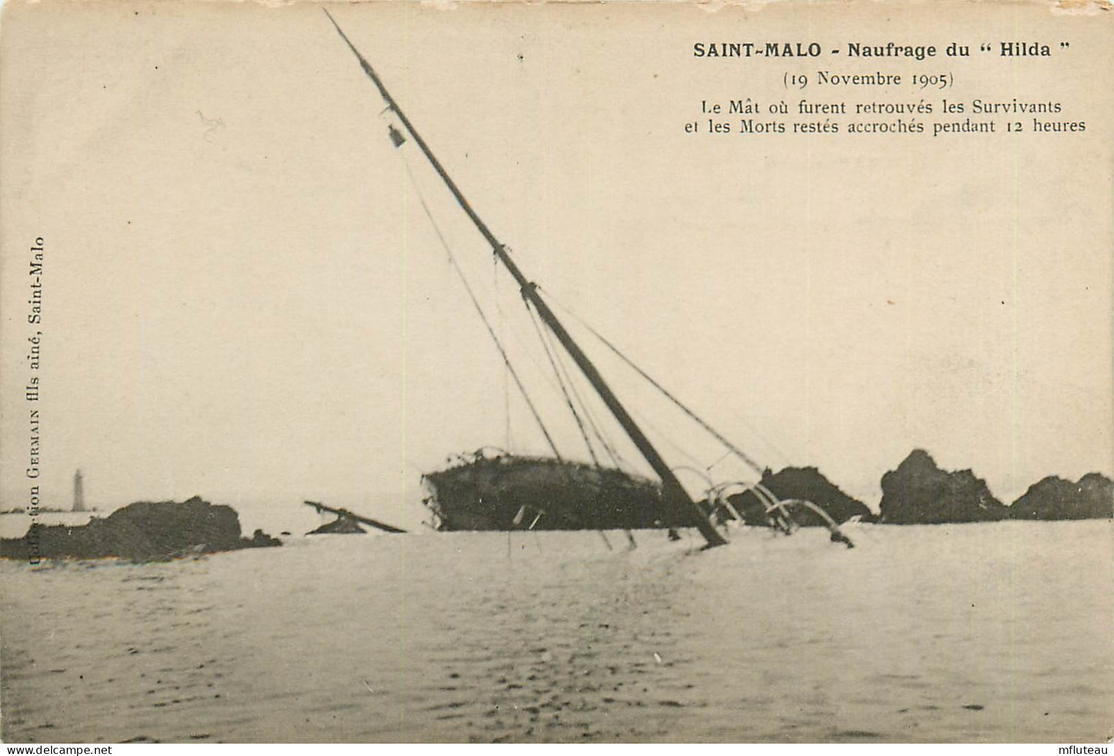 35* ST MALO  Naufrage Du Hilda  Mat Ou Furent Retrouves Les Survivants      RL23,1281 - Saint Malo