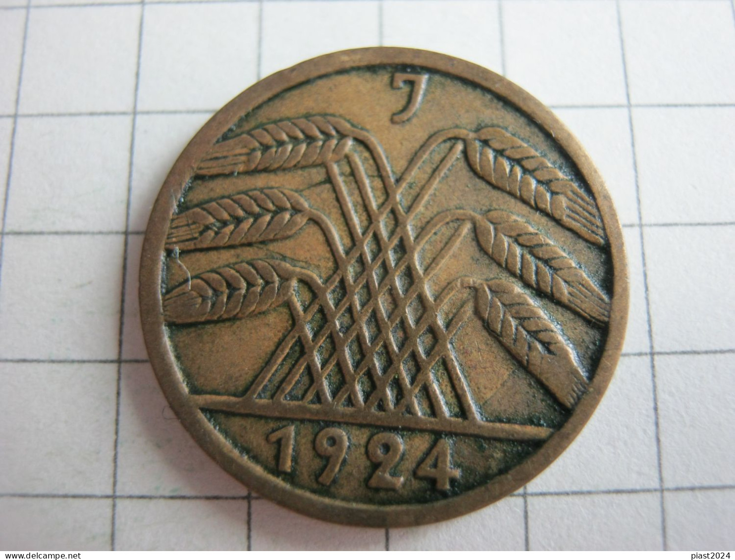 Germany 5 Reichspfennig 1924 J - 5 Renten- & 5 Reichspfennig