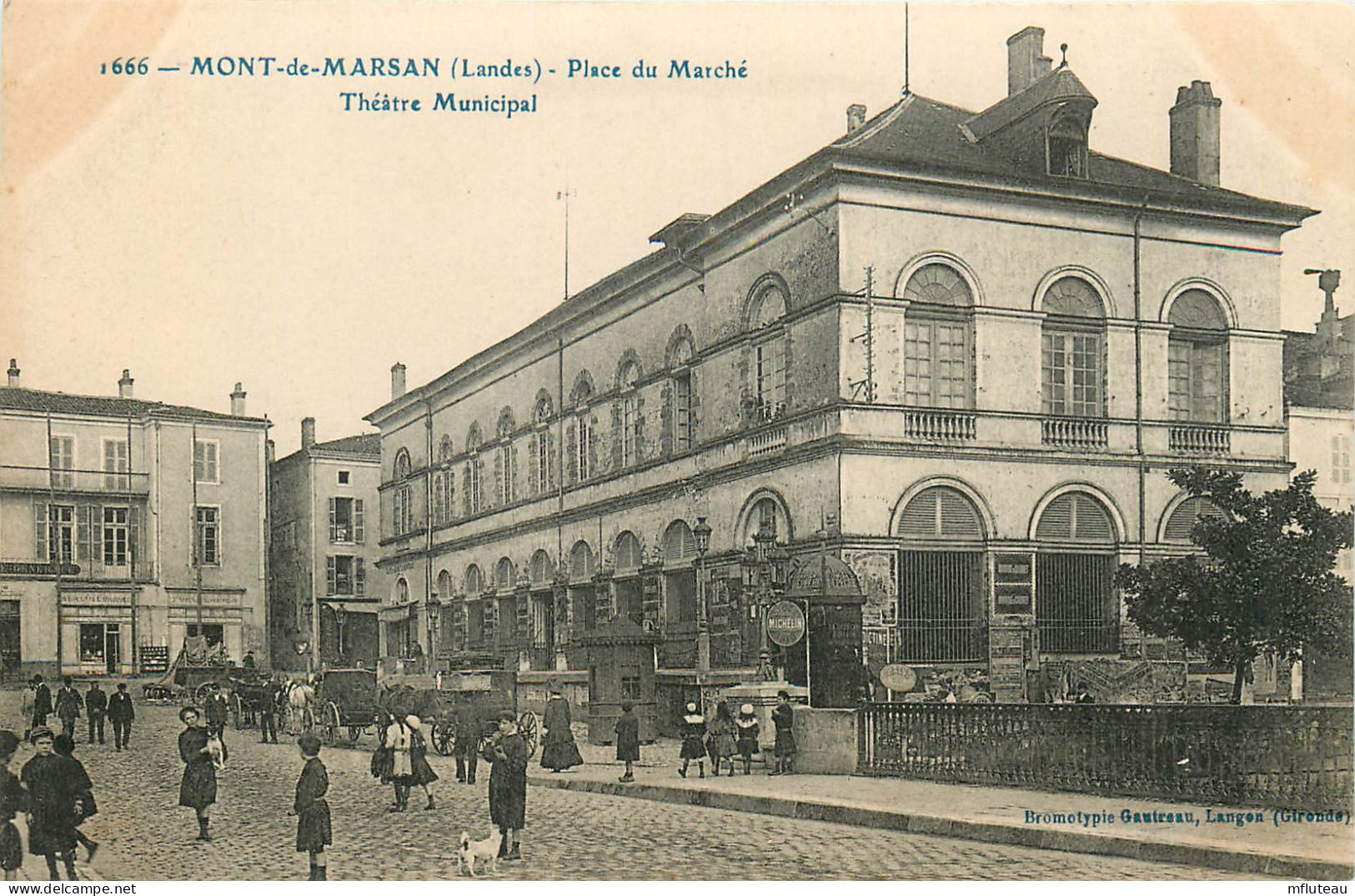 40* MONT DE MARSAN Place Du Marche  Theatre        RL23,1963 - Mont De Marsan