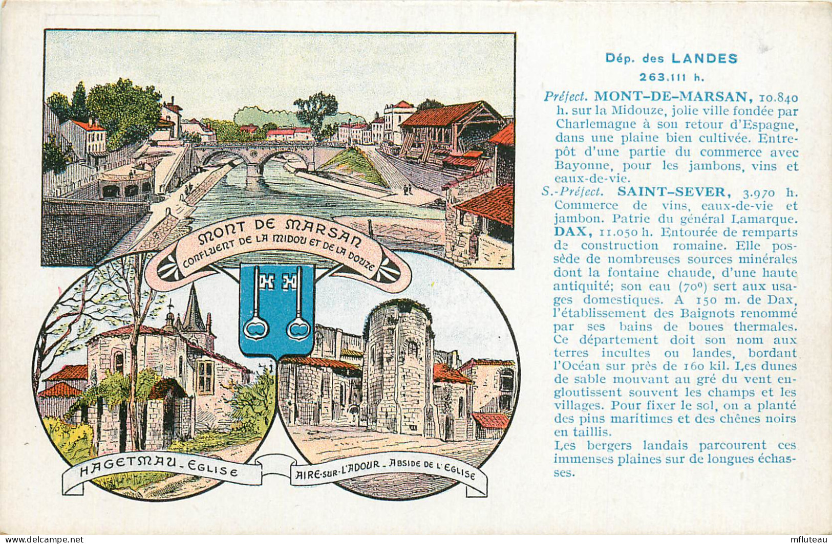 40* LANDES  Historique Du Dept  Multi Vues       RL23,1960 - Sonstige & Ohne Zuordnung