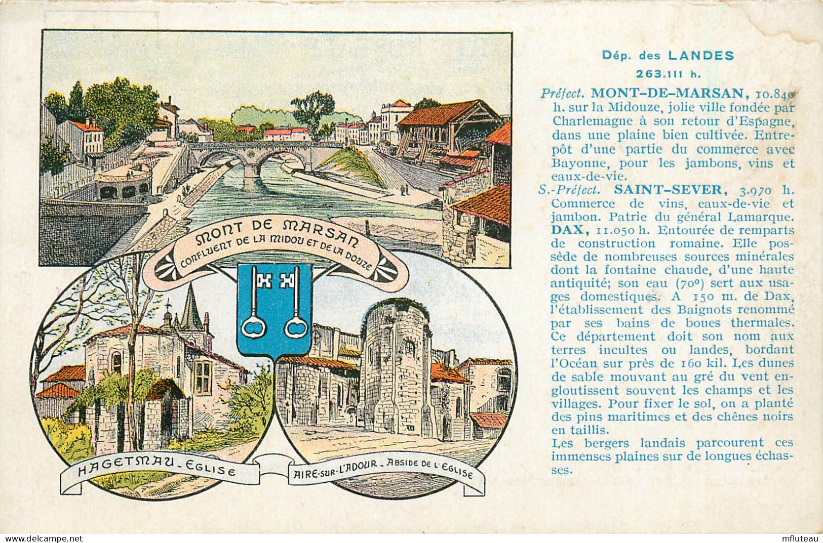 40* LANDES  Historique Du Dept  Multi Vues       RL23,1958 - Sonstige & Ohne Zuordnung