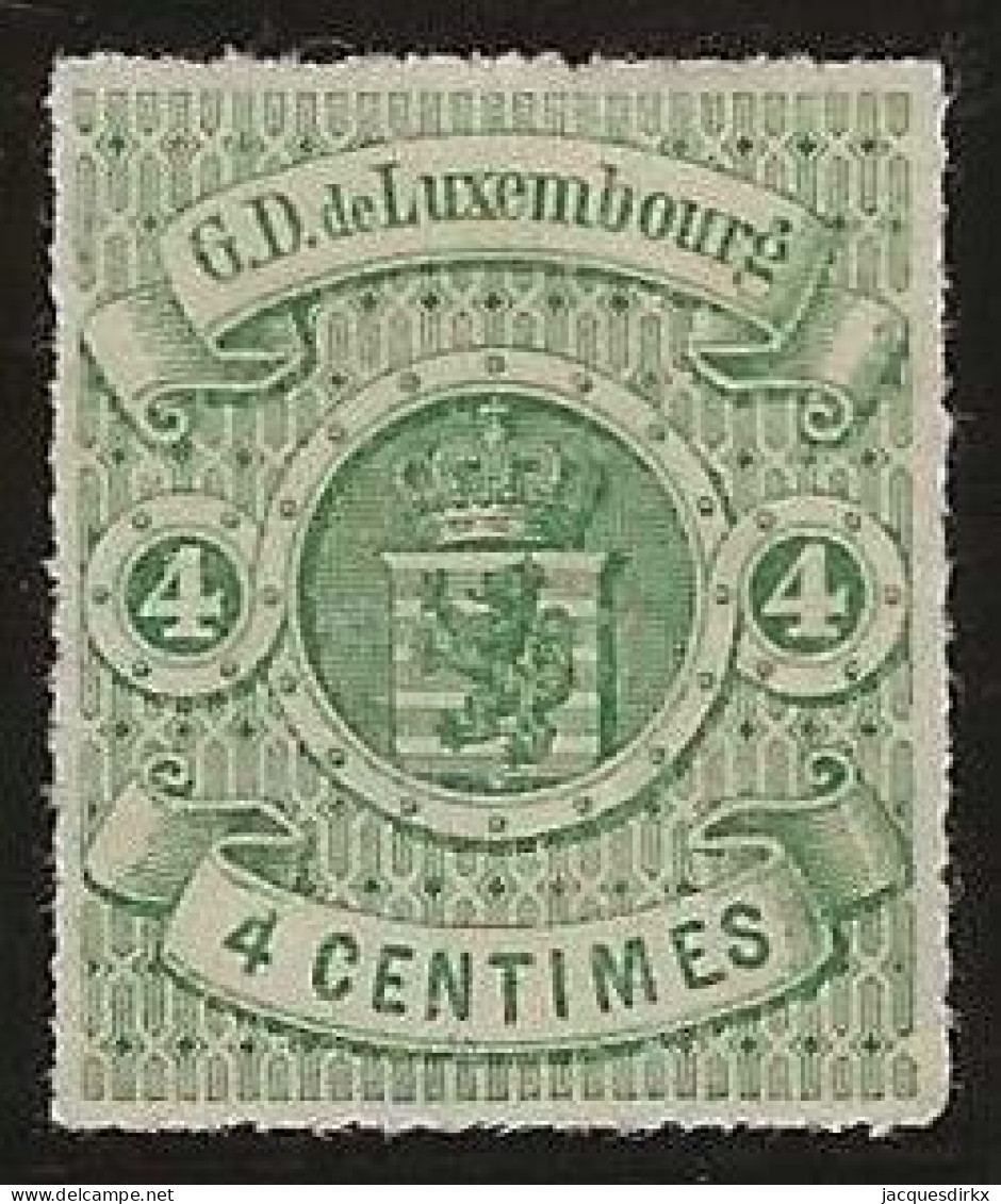 Luxembourg  .  Y&T   .   15    .    (*) . 1865-73  .  Percés En Lignes Blanches    .    Neuf Sans Gomme - 1859-1880 Coat Of Arms