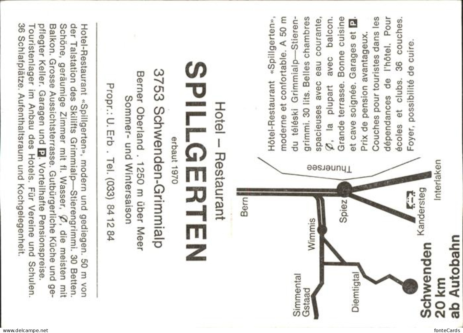 11337601 Schwenden Diemtigtal Hotel Restaurant Spillgerten Schwenden Diemtigtal - Andere & Zonder Classificatie