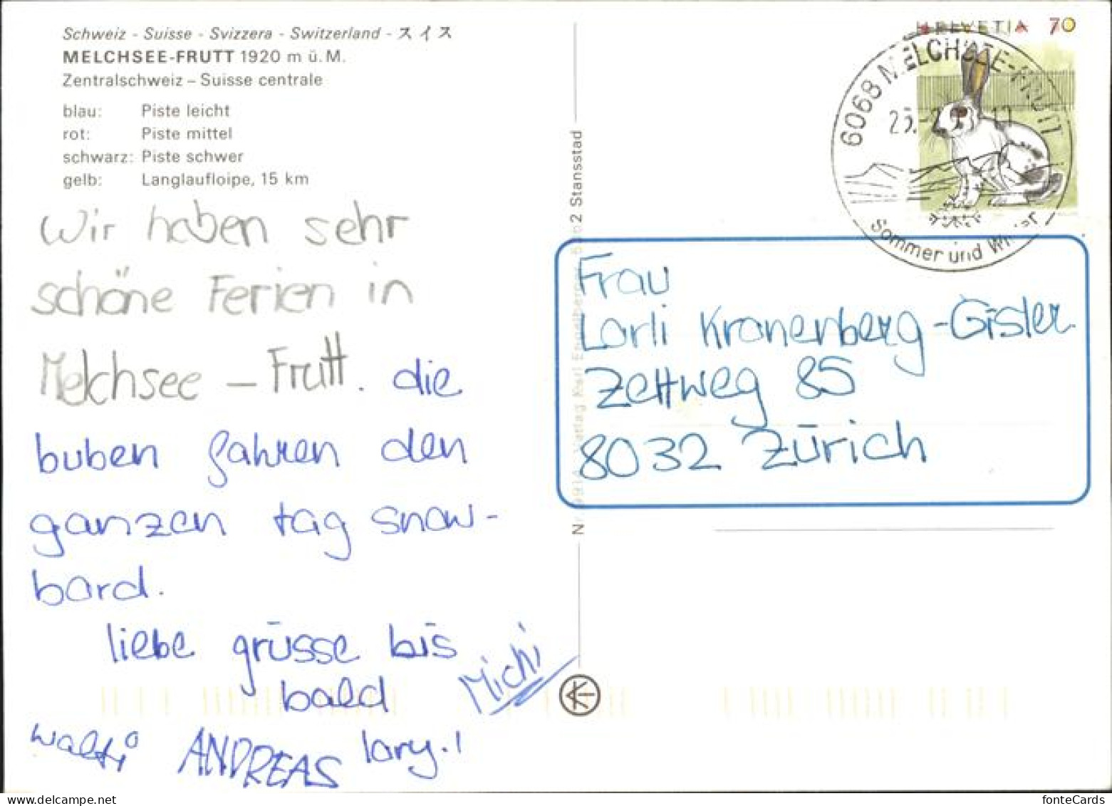 11337591 Melchsee-Frutt Panoramakarte Mit Pistenuebersicht Melchsee-Frutt - Autres & Non Classés