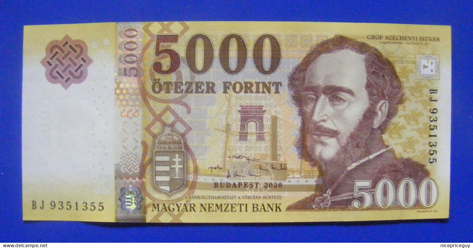 Hungary 5000 Forint 2020 István Széchenyi With The Chain Bridge Budapest UNC /1 Combined Shipping - Ungheria