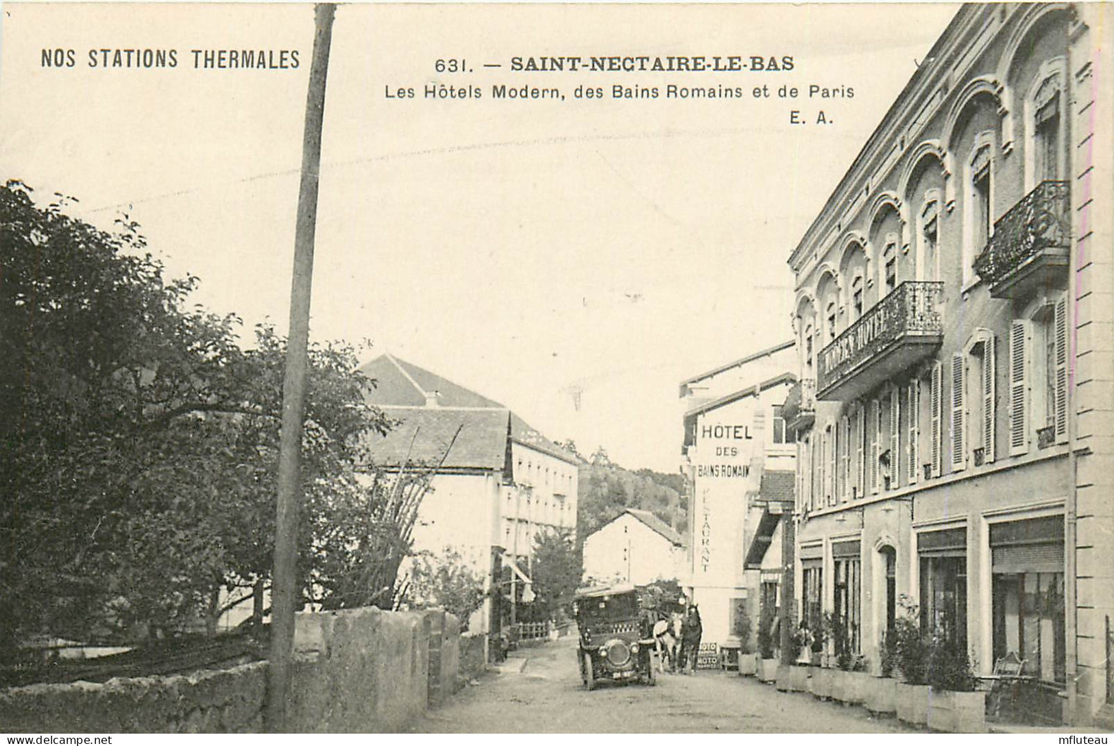 63* ST NECTAIRE LE BAS   Hotel Moderne         RL35.0465 - Saint Nectaire