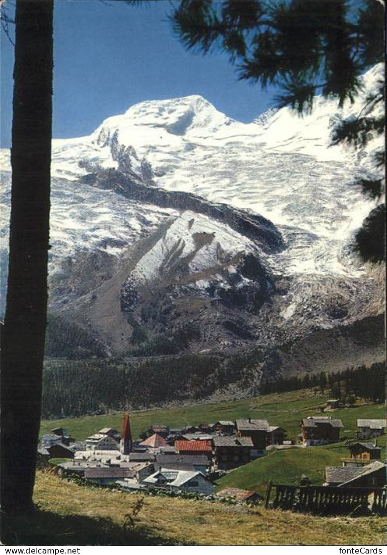 11337571 Saas-Fee Blick Auf Den Ort Mit Alphubel Saas Fee - Sonstige & Ohne Zuordnung