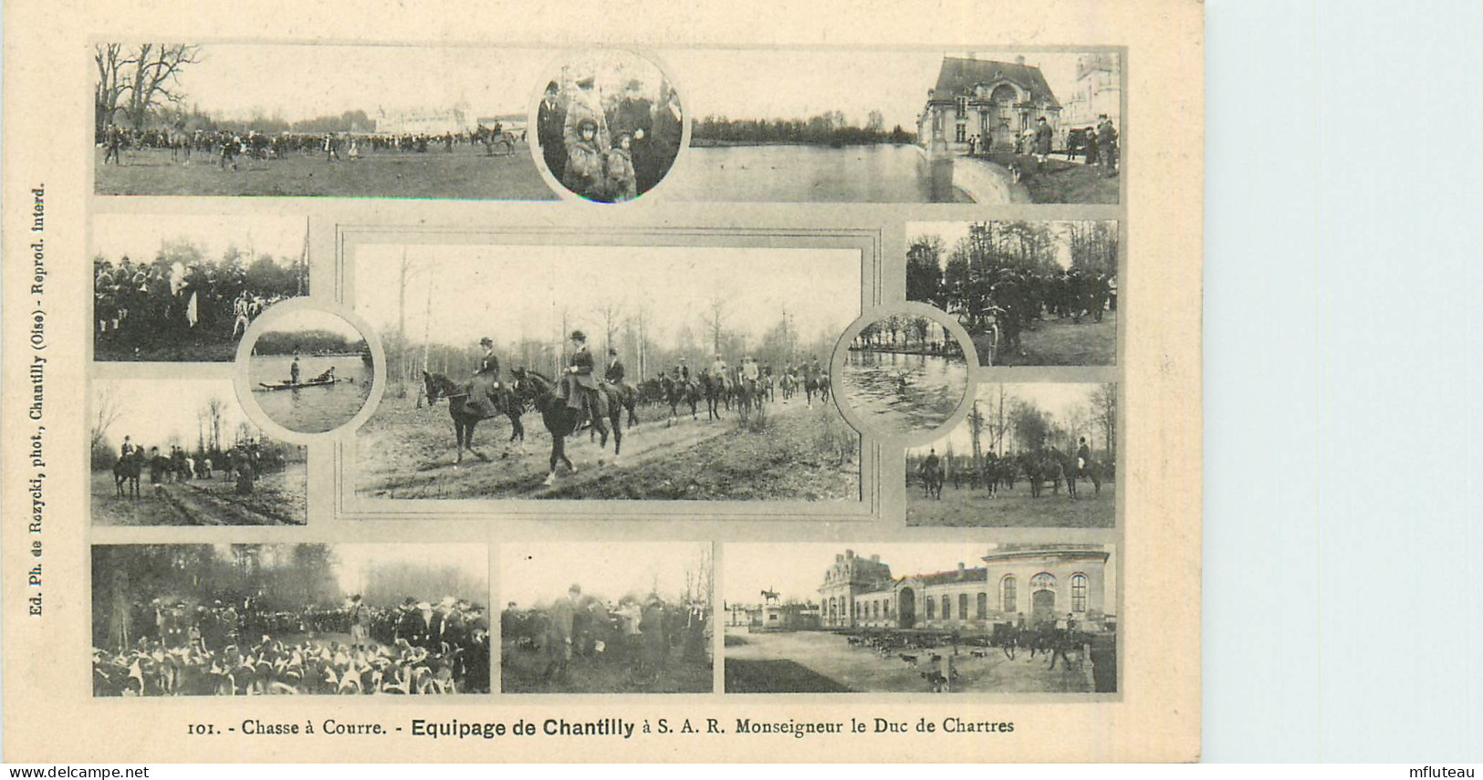 60* CHANTILLY  Chasse A Courre  Equipage Duc De Chartres  Multi-vues      RL35.0046 - Jagd