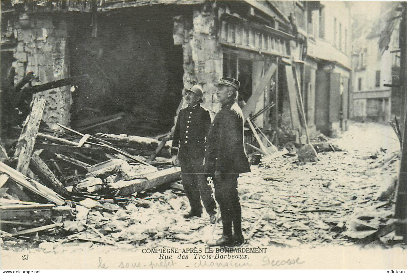 60* COMPIEGNE    Bombardement  Rue De Trois Barbeaux     RL35.0018 - Compiegne