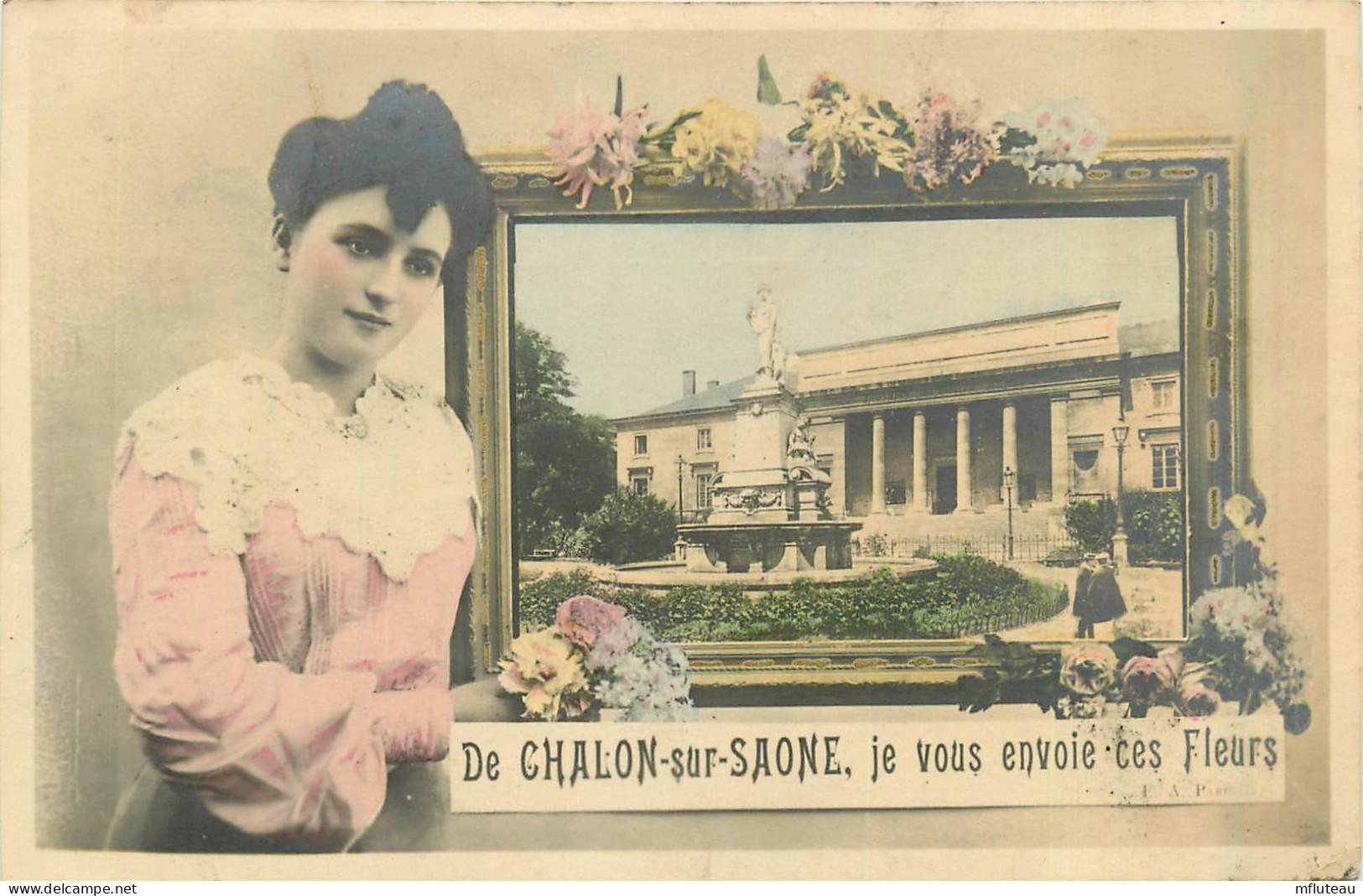 71* CHALON S/SAONE  « je Vous Envoi Ces Fleurs »        RL35.1054 - Chalon Sur Saone