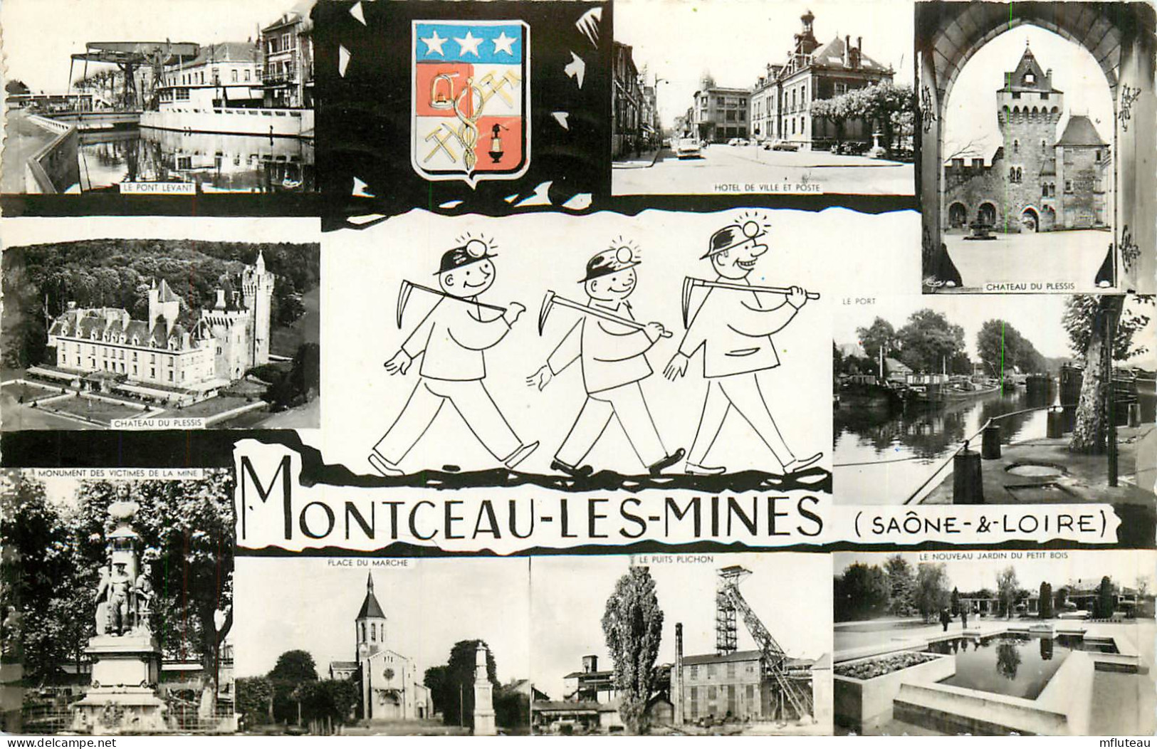 71* MONTCEAU LES MINES Multi-vues  (CPSM 9x14cm)        RL35.1079 - Montceau Les Mines