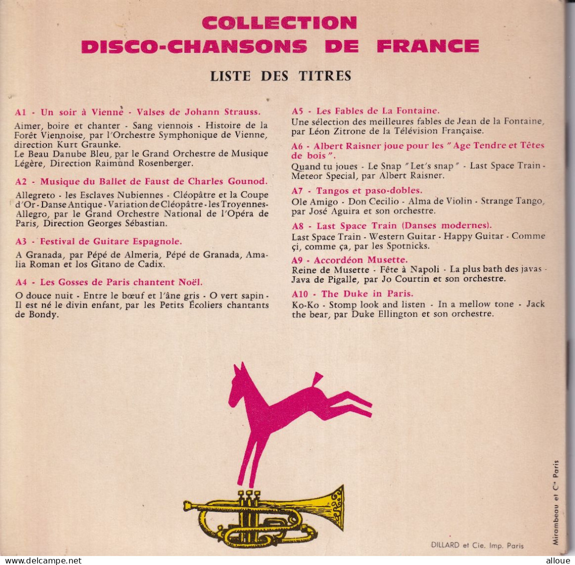 COLLECTION DISCO-CHANSONS DE FRANCE  OFFERT PAR LE CHOCOLAT POULAIN - FR EP DOUBLE - - Other - French Music