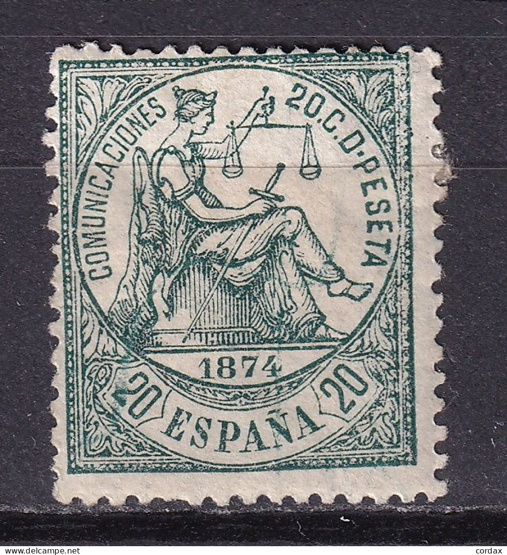 1874 ALEGORÍA JUSTICIA 20 Cts. NUEVO*. VER. 175 €. BONITO - Unused Stamps