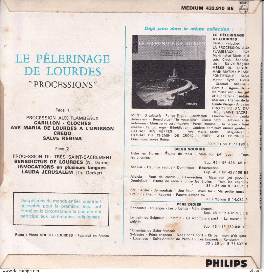 LE PELERINAGE DE LOURDES - "PROCESSIONS" - FR EP - - Gospel En Religie