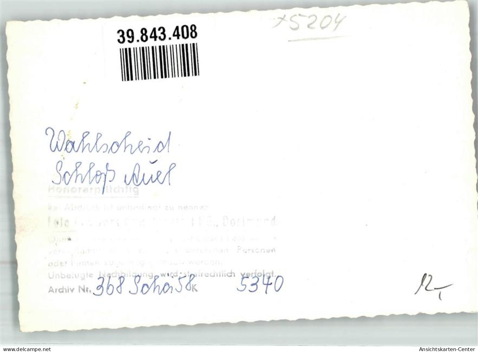 39843408 - Wahlscheid , Siegkr - Other & Unclassified