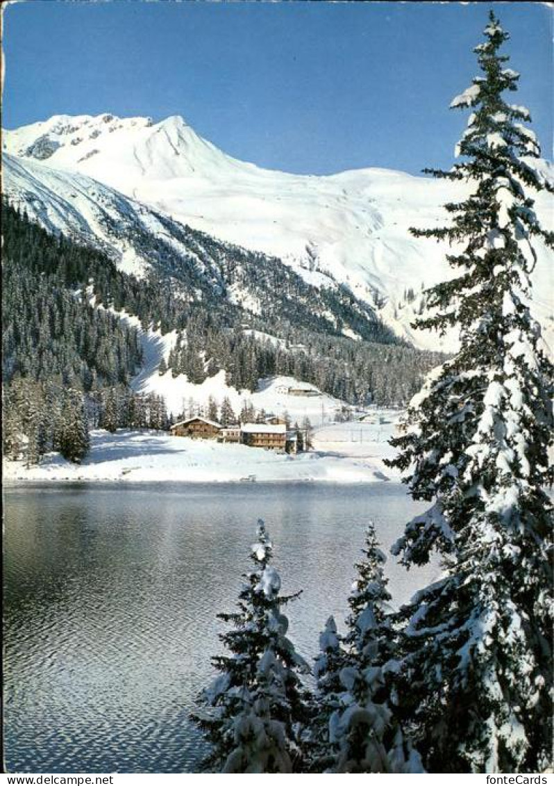 11337465 Davos GR Blick Ueber Den Davosersee Auf Blaukreuz Ferienheim Seebueel D - Sonstige & Ohne Zuordnung