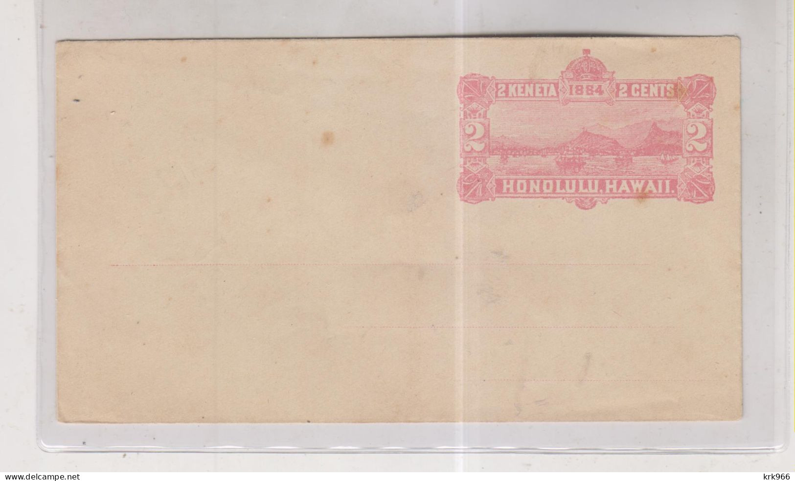 HAWAII Postal Stationery Cover Unused - Hawai