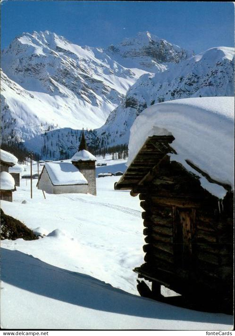 11337463 Sertig Doerfli Bergkirchli Mit Plattenflue Und Hoch Ducan Sertigpass - Sonstige & Ohne Zuordnung