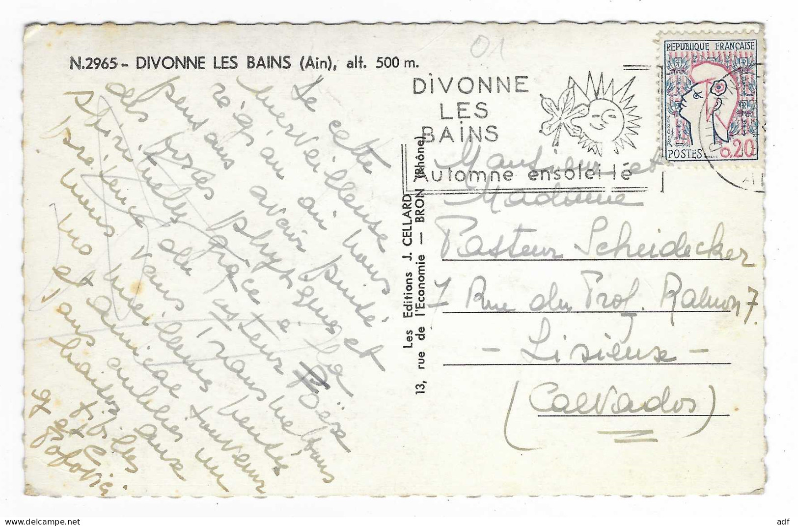 CPSM MULTIVUES DIVONNE LES BAINS, LES GRANDS HOTELS, LE TEMPLE, LE CHATEAU, VUE GENERALE, 9 Cm Sur 14 Cm Env, AIN 01 - Divonne Les Bains