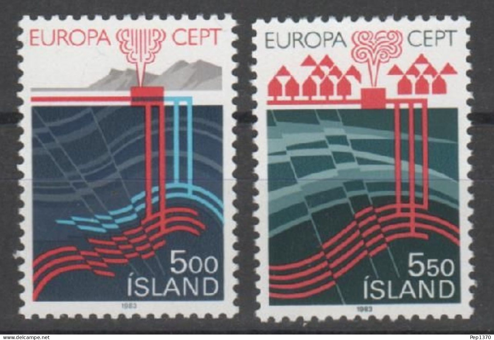 ISLANDIA 1983 - ICELAND - EUROPA CEPT - GRANDES OBRAS - YVERT 551/552** - Nuevos