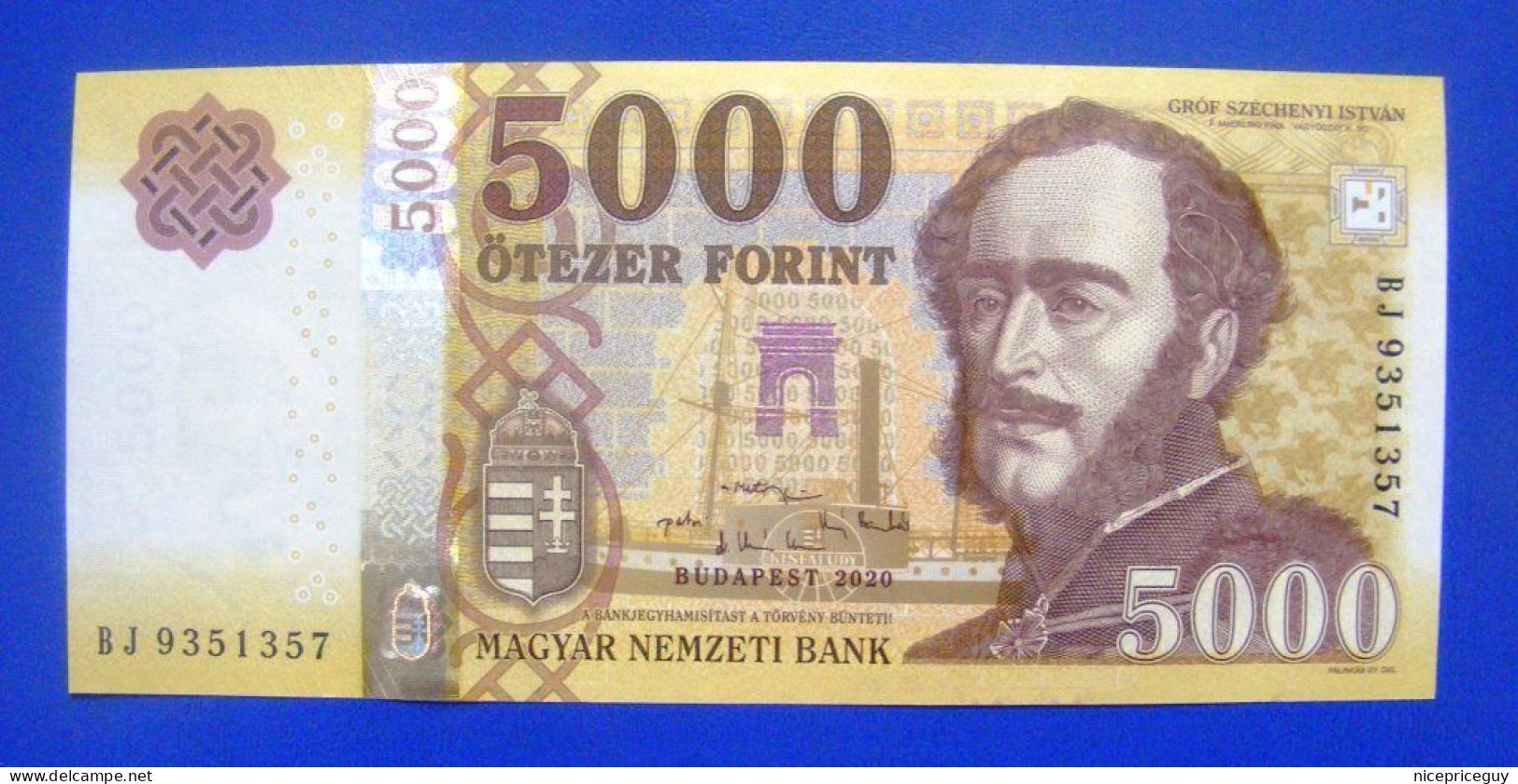 Hungary 5000 Forint 2020 István Széchenyi With The Chain Bridge Budapest UNC /2 Combined Shipping - Hungría