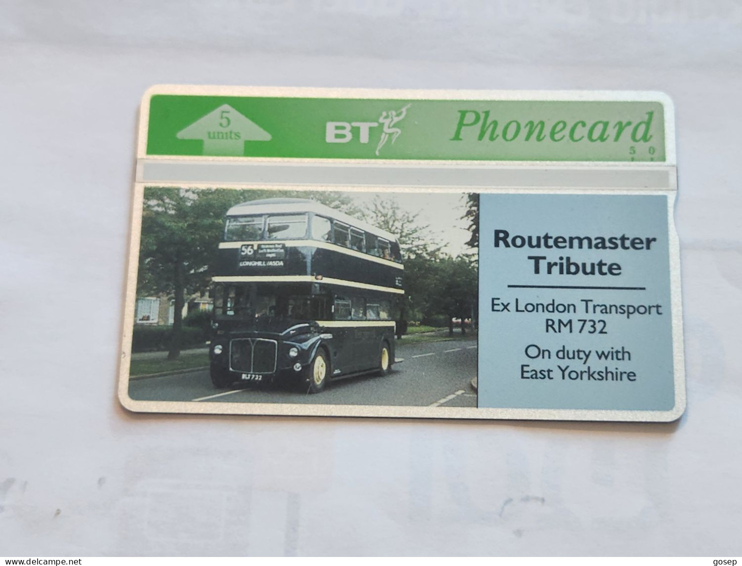 United Kingdom-(BTG-196)-Routemaster Tribute-(2)-(477)(5units)(308G04528)(tirage-600)-price Cataloge-8.00£-mint - BT Emissioni Generali