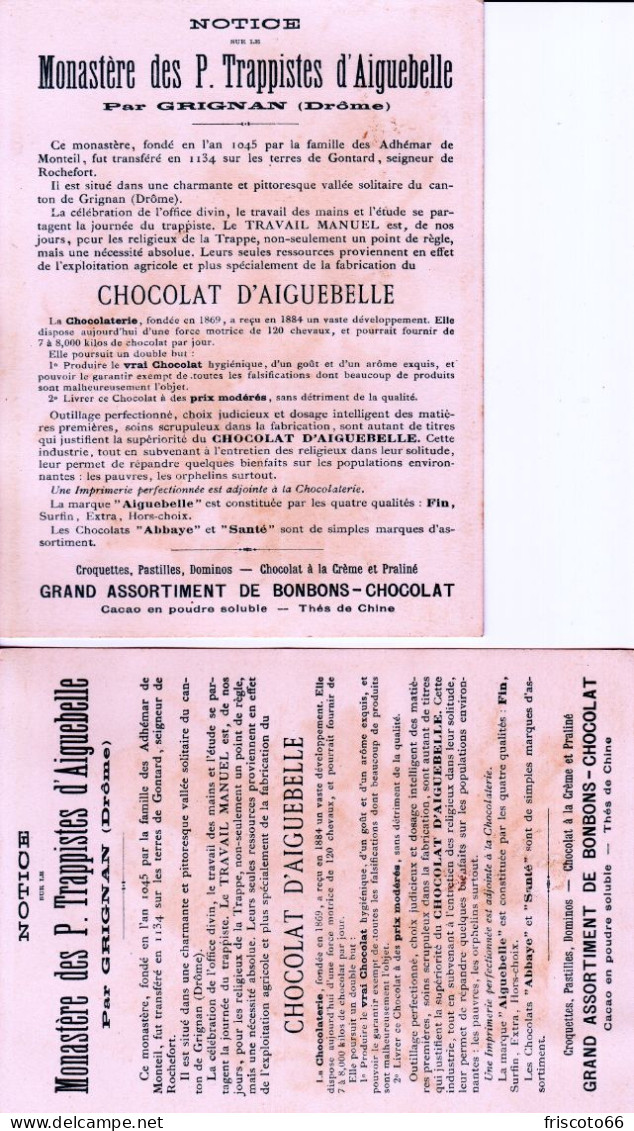 2 Grands Chromos Thème Oiseaux Chocolaterie De ND D'Aiguebelle - Aiguebelle